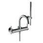 Horus Minoé Contemporary Collection - Complete Set : Complete Exposed Thermostatic Wall Bath-shower Mixer - Matt Black 49.714-NO