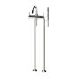 Horus Minoé Contemporary Collection - Complete Thermostatic Bath-shower Mixer with Pipes for Free Standing Bath - Satin Brass 49.798-LS
