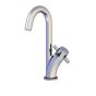 Horus Lave-mains Fleur - Flamme Contemporary Collection - Handbasin Mixer or Handbasin Tap with Progressive Cartridge and Metal Handle - Chrome 60.732-CH