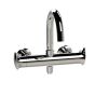 Horus Canopée Contemporary Collection - Exposed Thermostatic Wall Bathshower Mixer - Satin Brass 60.784-LS