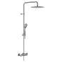 Horus Canopée Contemporary Collection - Complete Exposed Thermostatic Wall Shower Set - Chrome 60.796-CH
