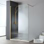 Διαχωριστικό κρύσταλλο ντουζιέρας IWIS Walk-in 110 h.220 ρυθμιζόμενo από 106 έως 108εκ., Devon Clean Glass Inox AISI304 Gold Brushed IWH110C-211