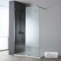 Διαχωριστικό κρύσταλλο ντουζιέρας IWIS Walk-in 110 h.220 ρυθμιζόμενo από 106 έως 108εκ., Devon Clean Glass Inox AISI304 Black Brushed IWH110C-411