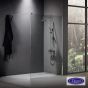 Διαχωριστικό κρύσταλλο ντουζιέρας IWIS Walk-in 70 h.220 ρυθμιζόμενo από 67 έως 69εκ., Devon Clean Glass Chrome IWH70C-100
