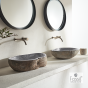 Νιπτήρας Πέτρινος Riverstone Vero Φ50-60 h.15 Fossil RV60