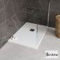 Ντουζιέρα Cast Marble (Χυτό μάρμαρο) με Βαλβίδα Slate 120 x 80 Sirene White Matt S12080-301