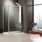 Συρόμενη πόρτα καμπίνας ντουζιέρας AXIS 120 ύψους 185εκ.  ρυθμιζόμενη από 117 έως 121εκ. Clean Glass Chrome SLX120C-100