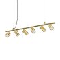 Κρεμαστό Φωτιστικό DYNAMITE SP6 ROUND Ορείχαλκος Ideal Lux 244648