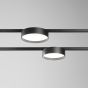 Γραμμικό Σύστημα Φωτισμού DEVA DISC 15W 3000K Μαύρο Ideal Lux 332901