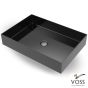 Νιπτήρας Αldo 55x38 voss Inox PVD Black Brushed V1255-411