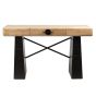 ΚΟΝΣΟΛΑ MDF - ΜΕΤΑΛΛΙΚΗ ΜΑΥΡΗ - ΦΥΣΙΚΟ 120x40x72cm Eurolamp 810-00242