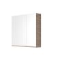 Orabella Solid Surface 70 με δύο Πόρτες - Κρεμαστό Έπιπλο Μπάνιου για επικαθήμενο νιπτήρα και καθρέπτης ντουλάπι F60175-70157-70103-70159