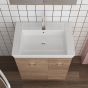 Orabella Vanity 65 Long - Έπιπλο Μπάνιου Επιδαπέδιο με πορσελάνινο νιπτήρα Ege και καθρέπτη ντουλάπι 70126-70102-60155