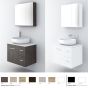 Orabella Solid Surface 70 με δύο Πόρτες - Κρεμαστό Έπιπλο Μπάνιου για επικαθήμενο νιπτήρα και καθρέπτης ντουλάπι F60175-70157-70103-70159