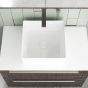 Orabella Solid Surface 80 με δύο Πόρτες - Κρεμαστό Έπιπλο Μπάνιου για επικαθήμενο νιπτήρα και καθρέπτης ντουλάπι σε αποχρώσεις ξύλου με χρωμέ γραμμικά πόμολα F70242-70242,70105,W-80