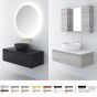 Orabella Drawer 100 - Κρεμαστό Έπιπλο Μπάνιου με μαύρη ματ επικάλυψηκαι και βάση με συρτάρι από MDF super matt λευκό ή μαύρο (χωρίς καθρέπτη και νιπτήρα) F70204-70204,W-100