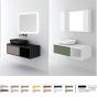 Orabella Drawer with shelf 120 double - Κρεμαστό Έπιπλο Μπάνιου με λευκή ματ επικάλυψη και βάση με συρτάρι από μελαμίνη δικής σας επιλογής (χωρίς καθρέπτη και νιπτήρα) F70210-70230,W-120