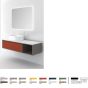 Orabella Drawer with shelf 120 double - Κρεμαστό Έπιπλο Μπάνιου με λευκή ματ επικάλυψη και βάση με συρτάρι από μελαμίνη δικής σας επιλογής (χωρίς καθρέπτη και νιπτήρα) F70210-70230,W-120