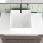 Orabella Solid Surface 80 με δύο Πόρτες - Κρεμαστό Έπιπλο Μπάνιου για επικαθήμενο νιπτήρα και καθρέπτης ντουλάπι σε αποχρώσεις ξύλου με χρωμέ γραμμικά πόμολα F70242-70242,70105,W-80