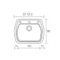 Sanitec Νεροχύτης 313 Classic 58×50 313-16-Metallic-Coffee