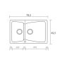 Sanitec Νεροχύτης 320 Classic 79×50 320-20-Granite-Terracota