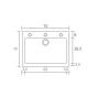 Sanitec Νεροχύτης 338 Classic 70×50 338-15-Metallic-Cream