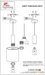 SE21-BL-4-BL3-SH2 ADEPT TUBE Black Pendant Grey Fabric Shade+ HOMELIGHTING 77-8514