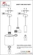 SE21-GM-4-4BL-SH3 ADEPT TUBE Gold Matt Pendant Brown Fabric Shade+ HOMELIGHTING 77-8616