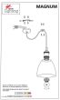 SE21-BR-10-3BL-MS123 MAGNUM FLEX Bronze Metal Pendant Black Metal Shade+ HOMELIGHTING 77-8970