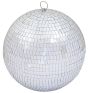 Ασημί Disco Πλαστική Χριστουγεννιάτικη Μπάλα 40cm Lianos 23629