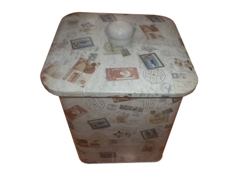 Μεταλλικό Κουτί  Μπισκοτιέρα 15x15x20cm Etoile CM-501B