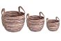 Σετ 3 καλάθια σε καφέ χρώμα 35x28cm / 28x22cm / 23x19cm DF-596C Etoile DF-596C