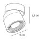 InLight Φωτιστικό Σποτ Οροφής LED 7W, 3000K , Μαύρο, D:9x9,3cm 9096-Black