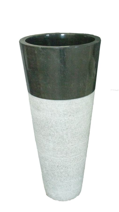 Νιπτήρας Πέτρινος Μαύρο Bati  Raja Stone Nero Ø40*90cm 