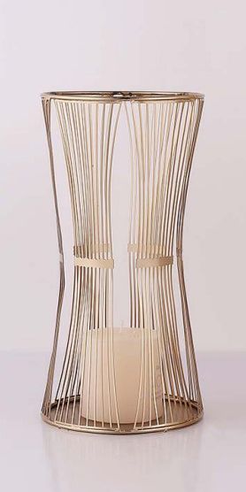 Μεταλλικό κηροπήγιο - χρυσό 15x30cm DF-834 Etoile DF-834