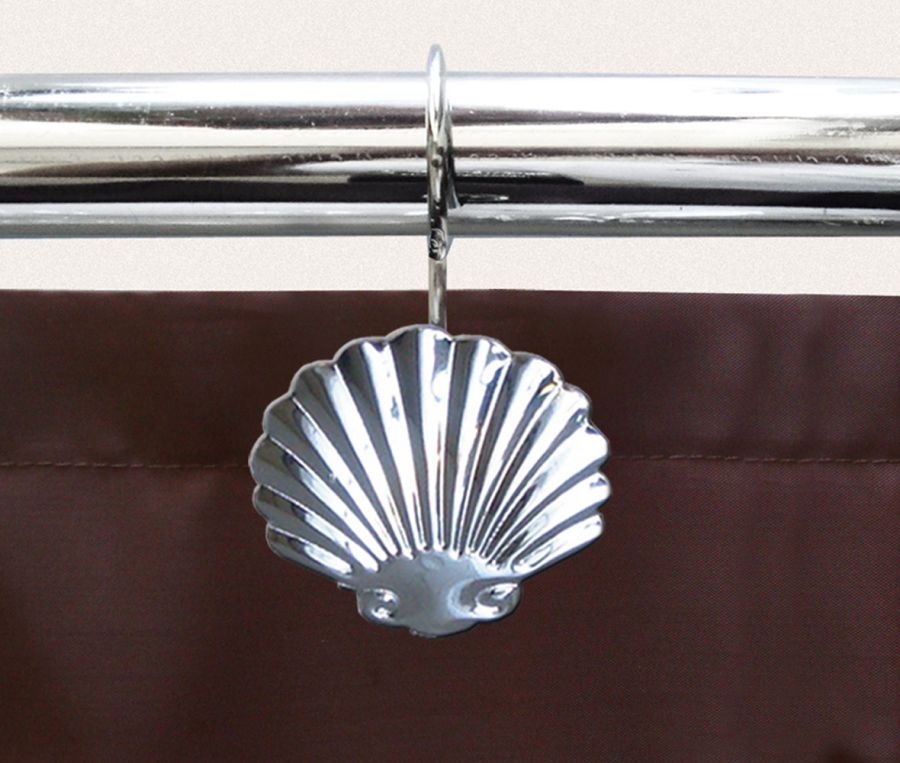 ΚΡΙΚΟΙ ΚΟΥΡΤΙΝΑΣ ΜΠΑΝΙΟΥ SHELL CHROME San Lorentzo 648CHR12