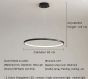 SE LED 60 STELINA PENDANT BLACK 60cm 28W  3CCT IP20 220V 2 YEARS WARRANTY A1 HOMELIGHTING 77-50641