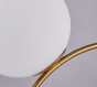 SE21-GM-35 SCEPTRE GOLD MATT PENDANT OPAL GLASS. HOMELIGHTING 77-9061