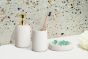 Δοχείο Κρεμοσάπουνου BONITA Stoneware Λευκό 400ml AWD02191912  AWD02191912