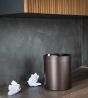 Χαρτοδοχείο Ανοιχτό 12lt Ø25*H38,5 cm Sanco Open Bins Brass Graphite Dark 90654-122