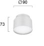 Φωτιστικό Οροφής Led 9w 507lm 3000K Beam Angle 100°  Ø90xH73mm Μέταλλο Λευκό Viokef Gabi 4279400