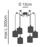 SE21-BL-B10-BL6-SH2 ADEPT PENDANT Grey Shade Pendant + HOMELIGHTING 77-9025