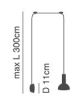 SE21-BL-4-NM1W-MS3 ADEPT TUBE Black Matt Wall Lamp Black Metal Shade+ HOMELIGHTING 77-8817