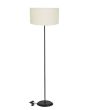 HFLB-01 FLOOR LAMP BL-ΛΕΥΚΟ/ΚΡΕΜ ΔΑΠΕΔΟΥ ΜΕ ΑΜΠΑΖΟΥΡ Φ40 ΚΥΛΙΝΔΡΟ Heronia 14-0417