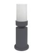 Δαπέδου μοντέρνο κυλινδρικό πλαστικό D-271 GREY H35cm Heronia 32-0121