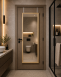 Κρεμαστός Καθρέπτης για Πόρτα από MDF 34x94cm Natural MRShome DF-0036001