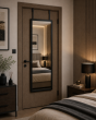 Κρεμαστός Καθρέπτης για Πόρτα από MDF 34x94cm Black MRShome DF-0036002