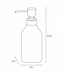 Δοχείο Κρεμοσάπουνου Stoneware 350ml 9x6x19.5cm Cool Grey 5U MRShome DF-0096003