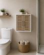 Ντουλάπι Τοίχου MDF Λευκό/Καφέ 52x22x55cm MRShome DS-1181000