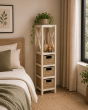 Έπιπλο MDF με 1 Ράφι και 3 Συρτάρια Μπεζ 17x24x82cm MRShome DS-1245000
